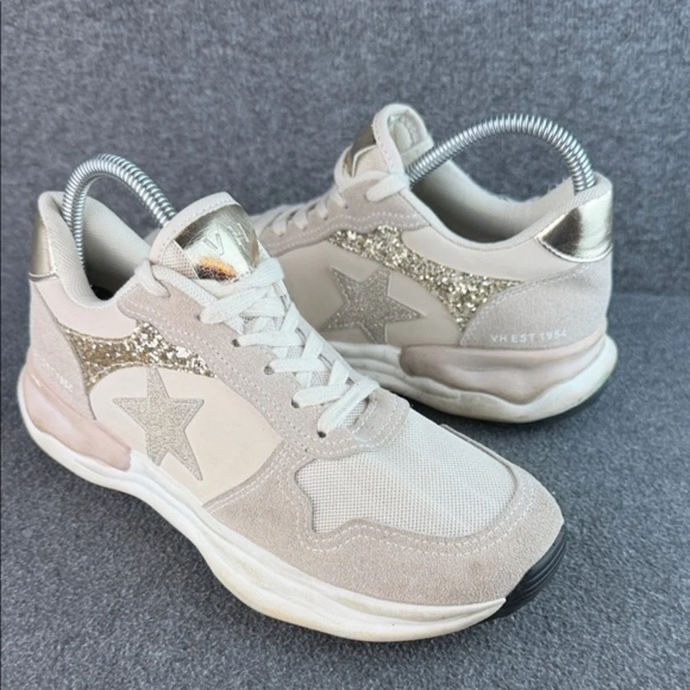 Vintage Havana Women's Nude Glitter Star/Tan‎ Sneakers Shoes Casual Size 7.5